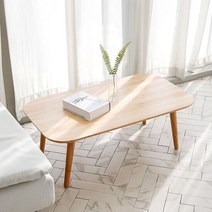 홈앤하우스 팀버에이치 원목 폴딩 테이블 900, 브라운