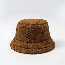 겨울 양동이 모자 여성 Unisex 모자 양모 모피 양고기 모자 솔리드 컬러 라운드 모자 어부 모자 아름다운 따뜻한 여성 양동이 모자