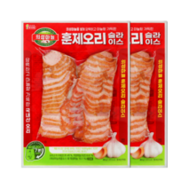 롯데햄 의성마늘 훈제오리 슬라이스 400g x 2 국내산 오리, 2개
