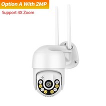 야외 무선 CCTV 카메라 8MP HD 와이파이 IP 카메라 8X 줌 5MP P2P 보안 PTZ 카메라 4MP 듀얼 렌즈 비디오 감시 iCSee, 3.Option A With 2MP - AU 플러그