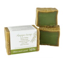 Aleppo Soap 올리브 & 월계수오일 16% 식물성 천연 전통방식 보습 핸드메이드 수제비누 200g 1개