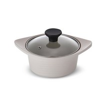 퀸센스 본세라믹 통주물 양수냄비, 아이보리, 20cm