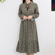 셀러허브 여성패션 [오노마] ONM 가을 겨울 러블리한 플라워 밑단 프릴 롱 원피스