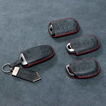 푸에블로 올뉴말리부 키케이스 자동차 스마트 가죽 키홀더 차키 커버, 푸에블로 K-08 (7버튼) KA4, 블루 + 블랙