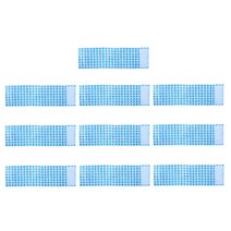 shangren 10PC 모듬 색상 라인스톤 메쉬 냅킨 링 홀더-레스토랑 웨딩 애지중지를위한 크리스탈 래퍼, 13x4cm, 블루, 라인 석