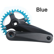 자전거 104BCD 크랭크 스프로킷 152165170mm MTB 스퀘어 홀 크랭크 셋 30T 32T 34T 36T 38T 좁은 와이드 싱글 스피드 체인링, 165mm, 블루 크랭크셋