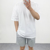 엠클로 / 오버핏 파스텔 기본 16수워싱 감탄 반팔티셔츠