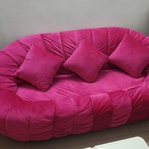 거실 컬러 3.5인용 쇼파 2인 가구단지 7평 15평 18평 오피스텔 원룸 좁은방 소파베드 좌식 3인 자취방 동거, CV_더블 로즈 레드