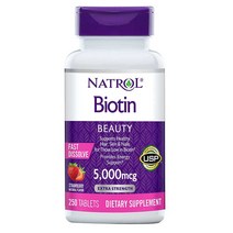 나트롤 비오틴 Natrol Biotin 5000 mcg. 250 Tablets, 1개, 기본