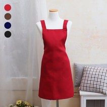 (주)더해피 가정 미술 미용 수예 카페 업소 손님용 핸드메이드 앞치마 모음, H형 앞치마-레드