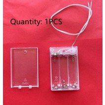 납산 배터리 2x AA 4.5V 배터리 홀더 박스 (스위치 포함) 리드 투명 라인이 새로운 케이스, 02 1PCS