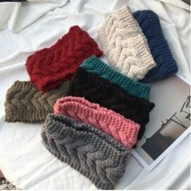편한 헤어밴드 일자형 꽈베기 넓은 니트 반다나 터번 9색상
