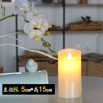 케이크캔들 usb충전 led전자 양초 램프흔들리는 복사 리얼모조 결혼식 고백 로맨틱 술집 인테리어 안내등, T18-충전 광택면 8.5*10cm