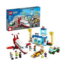 레고 LEGO 시티 센트럴 공항 60261 전세 여객기 빌딩 유조선 수하물 트럭 화물 미니피겨 6개 포함 아이들을 훌륭한 선물(286개), Standard Packaging