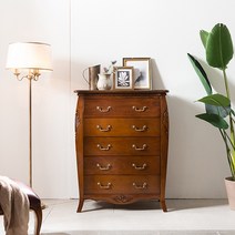 퍼니트랜드 엔틱수납장 퍼니 럭셔리 엔틱 뉴5단 서랍장, 단품