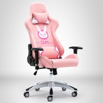 오버워치 디바 게이밍 의자 컴퓨터 쿠션 팔걸이 책상 체어 비제이 인터넷방송 bj, 핑크