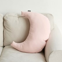 LINU 리누 뉴문쿠션 옥스포드 반달쿠션, 라이트핑크
