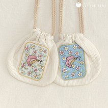 꽃 나비 복주머니