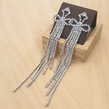 아름쥬얼리 드레시 볼드 줄란귀걸이 나사클립형 귀안뚫는