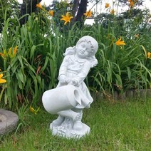 꼬모가든 물주는 소녀 조각상 / 정원소품 정원인형 정원꾸미기
