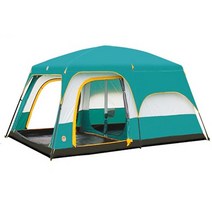 2인용 가족 레저 캠핑 텐트 4 6 8 10 두꺼운 방수 대형, 12 L 8 person Green