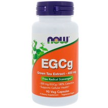 [해외]Now Foods EGCg Green Tea Extract 400 mg 90 Veg Capsules, One Color, One Size