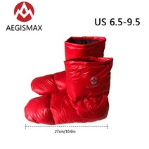 AEGISMAX-침낭 액세서리 오리털 슬리퍼 캠핑 소프트 양말 다운 슈즈 유니섹스 실내/따뜻한 여행 신발