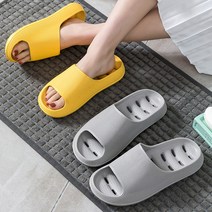 1+1 논슬립 물빠짐 미끄럼방지 욕실화 층간소음방지 실내화 슬리퍼 odda, comf(옐로우+핑크)