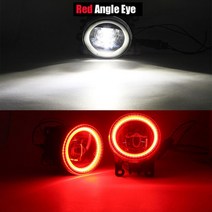 Cawanerl 닛산 엑스 트레일 T31 자동차 H11 4000LM LED 전구 안개 라이트 천사 눈 DRL 12V 스타일링 2007, 04 Red Angel Eye