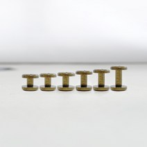 헤세드 NEW) 나사형 평면 리벳 레지 가죽공예(4개), 10*6mm, 엔틱