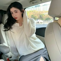 빅사이즈브이넥니트 리샤오샤 맟춤제작 펀칭 상의 얇은 이너니트 뚱뚱한 뱃살커버 블라우스 4615731076