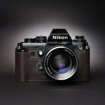 카메라 케이스 가방 보관 호환 니콘 F3 F3HP F3AF F3T 핸드 메이드 가죽 하프 커버 가방에 대한 디자인, 05 Dark Brown