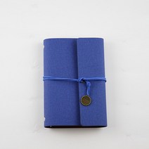 와우샵 묶음형 가죽 6공 다이어리 커버 A6 바인더, 묶음형 6공 가죽 다이어리 커버 A6_블루