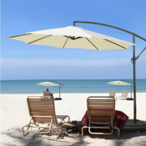 특 대형 각도 조절 꺾임 꺽임 꺾이는 야외 캠핑 낚시 해수욕장 루프탑 옥상 카페 정원 마당 행사장 접이식 자외선 차단 햇빛가리는 파라솔 그늘막, 1개, 살구