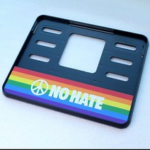 S-one 베스파 슈퍼커브 NO HATE 바이크 번호판가드, 블랙, 1개