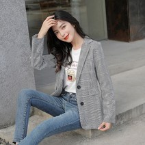 뉴욕멋쟁이 브리티쉬체크 여성자켓