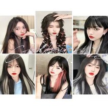 1+1 셀프 헤어피스 붙이는법 똑딱이 투톤 땋기 브릿지 붙임머리, 애쉬퍼플(2P)