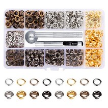 그로멧 키트 3 / 신발에 대한 16 인치 400PCS 작은 구멍 키트 작은 구멍 그로 세트 의류 공예 가방 DIY 프로젝트 (4 색), 보여진 바와 같이, 하나