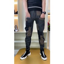 남성케주얼바지 2055 봄가을 엘로우 멋지다 남자 스키니 체크 6 포켓 트렌드 팬츠 봄계절 스판 3712513522