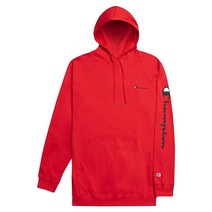 챔피온 남성용 저지 후드 스웨트셔츠 네이비 2X 톨, 2X Tall, Red Script