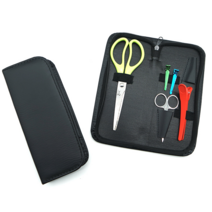 가죽 가위집 미용가위 앞머리 틴닝 숱 이발 케이스, 핑크