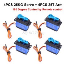 서보모터 고 토크 방수 디지털 도 자동차 원격 제어 사용, 연노랑