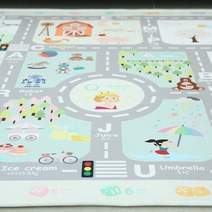 미조데코 아이방 러그 인테리어 도로매트 동물원 알파벳도로 DTP 키즈