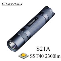 호송 s21a 손전등 edc 토치 플래시 라이트 sst40 2300lm linterna led 21700 18650 랜턴 낚시 램프 작업 등, 1개, 러시아, 5000K