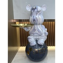 베어브릭 저금통 거실 현관 키 트레이 소품 장식품, 60cm 수채블루