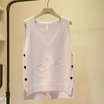 라오농 여성복 봄가을 니트 조끼 여성 숄더 v넥 조끼 털실 +d2510LL