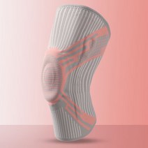 Aobona 남녀 공용 프리미엄 실리콘 무릎보호대 1세트 3컬러, XL(70~90kg), 핑크&그레이