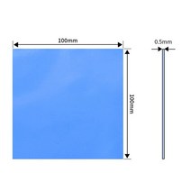 실리콘 실란트 새로운 GPU CPU 히트 싱크 냉각 블루 전도성 실리콘 패드 열 100mm x 0.5mm 컴퓨터, 01 Blue(100x100x0.5mm)