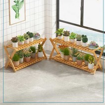 퓨어플로우 2단 원목 화분선반, 가로 90cm 1개, 민트