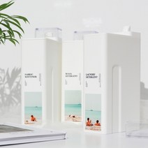뉴펀 해변 1리터 세탁 세제 섬유유연제 리필 디스펜서 세제통, 세탁세제